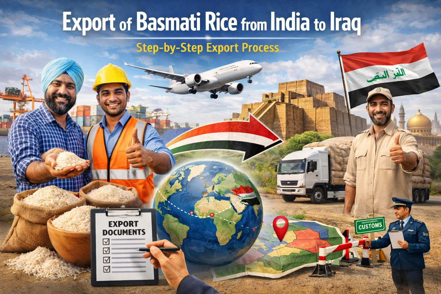 Export of Basmati Rice from India to Iraq: Step-by-Step Export Process
