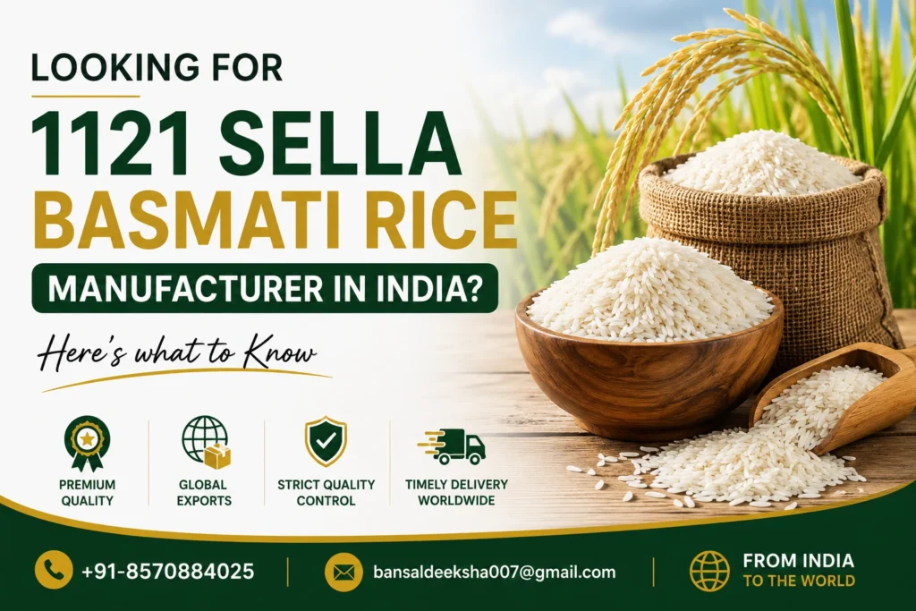 Looking for 1121 Sella Basmati Rice Manufacturer in India? Here’s what to Know