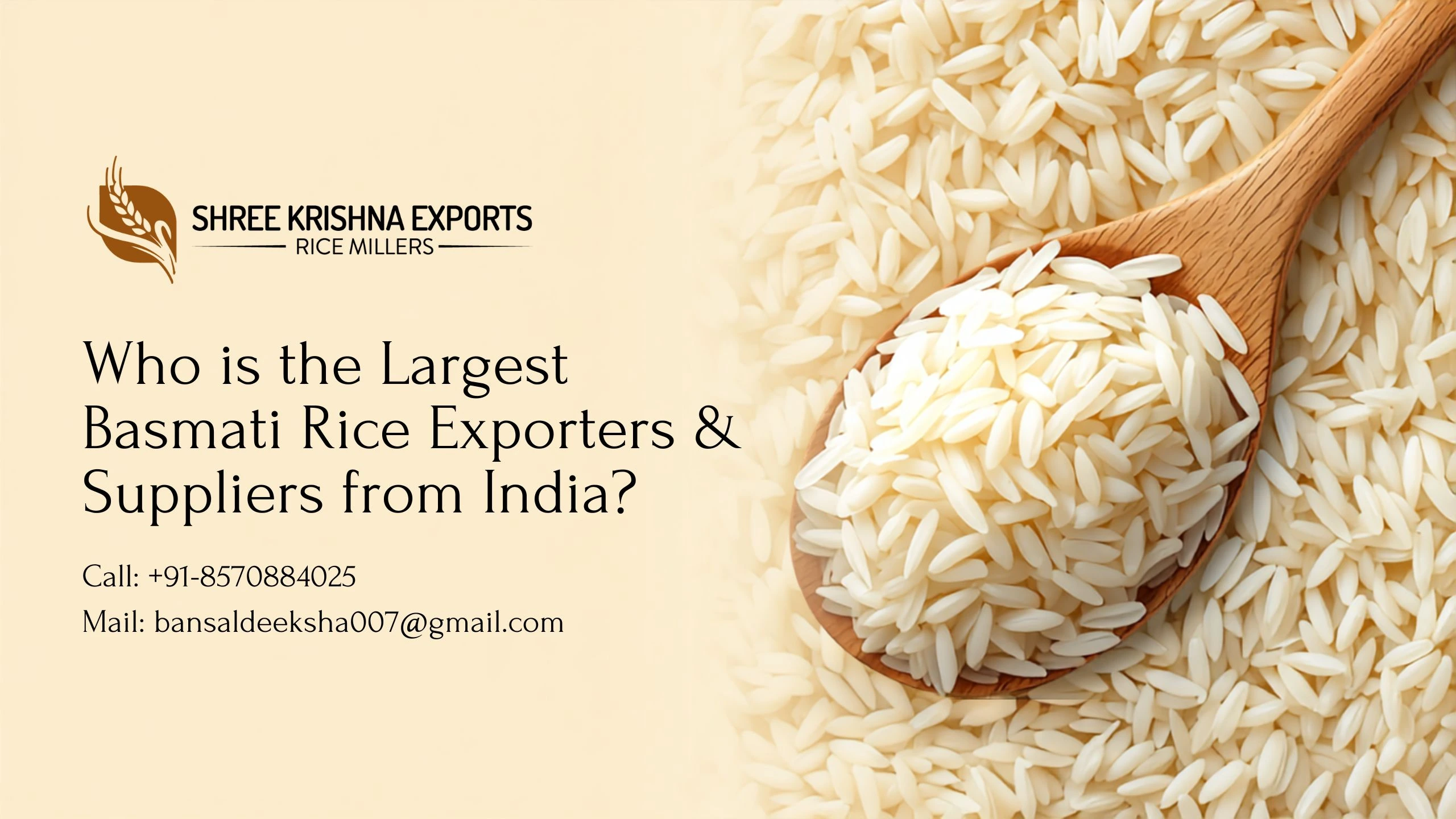Largest Basmati Rice Exporter & Supplier from India