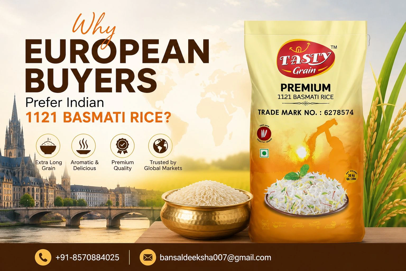 Why European Buyers Prefer Indian 1121 Basmati Rice